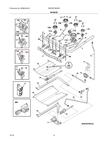 05 - Burner parts for Electrolux Range EW30GF65GSK from AppliancePartsPros.com