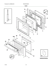 11 - Door parts for Electrolux Range EW30GF65GSK from AppliancePartsPros.com