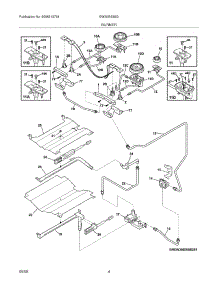 05 - Burner parts for Electrolux Range EW30GS65GB2 from AppliancePartsPros.com