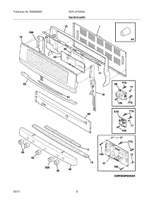03 - Backguard parts for Electrolux Range EW3LGF65GSJ from AppliancePartsPros.com