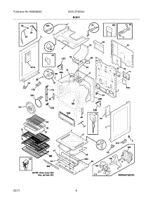 07 - Body parts for Electrolux Range EW3LGF65GSJ from AppliancePartsPros.com