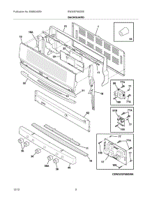 03 - Backguard parts for Electrolux Range EW30GF65GSE from AppliancePartsPros.com