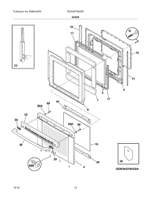 11 - Door parts for Electrolux Range EW30GF65GSE from AppliancePartsPros.com
