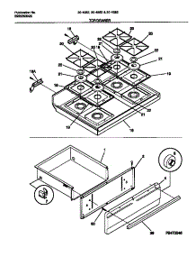 06 - Top, Drawer parts for Frigidaire Range 30-4282-00-03 from AppliancePartsPros.com