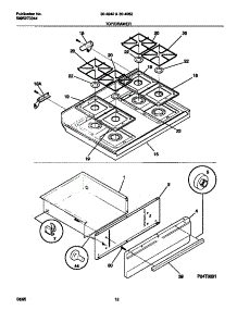06 - Top / Drawer parts for Frigidaire Range 30-4982-00-05 from AppliancePartsPros.com