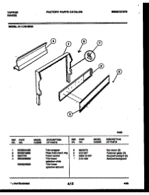 03 - Backguard parts for Frigidaire Range 31-1049-23-05 from AppliancePartsPros.com