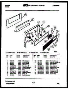 03 - Backguard parts for Frigidaire Range 31-2528-00-02 from AppliancePartsPros.com