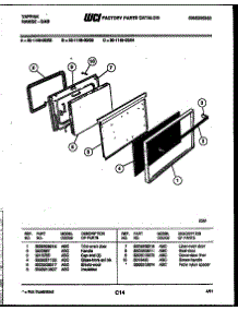 05 - Door Parts parts for Frigidaire Range 30-1149-00-04 from AppliancePartsPros.com