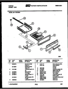04 - Broiler Drawer Parts parts for Frigidaire Range 30-1149-00-05 from AppliancePartsPros.com