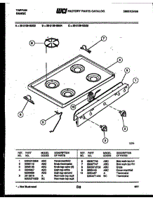 Cooktop parts for Frigidaire Range 30-2139-23-04 from AppliancePartsPros.com