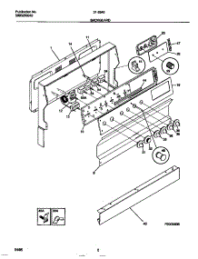 02 - Backguard parts for Frigidaire Range 31-2649-23-08 from AppliancePartsPros.com