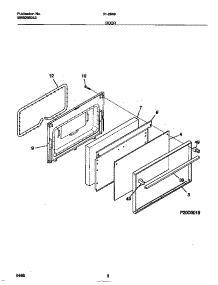 05 - Door parts for Frigidaire Range 31-2649-23-08 from AppliancePartsPros.com