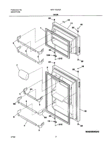03 - Doors parts for White Westinghouse Refrigerator WRT15GA2AQ1 from AppliancePartsPros.com