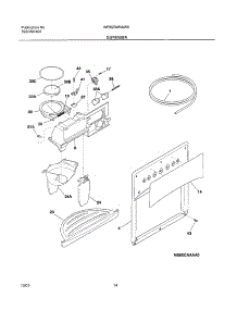 15 - Ice & Water Dispenser parts for White Westinghouse Refrigerator WRS23W0AW8 from AppliancePartsPros.com