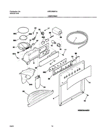 15 - Ice & Water Dispenser parts for White Westinghouse Refrigerator WRS26MF5AQ1 from AppliancePartsPros.com