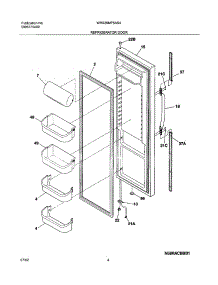 05 - Refrigerator Door parts for White Westinghouse Refrigerator WRS26MF5AS4 from AppliancePartsPros.com