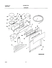 15 - Dispenser parts for White Westinghouse Refrigerator WRS26MF5AS4 from AppliancePartsPros.com