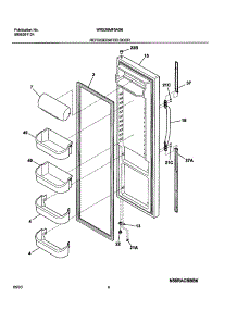 05 - Refrigerator Door parts for White Westinghouse Refrigerator WRS26MF5AS6 from AppliancePartsPros.com