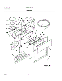 15 - Dispenser parts for White Westinghouse Refrigerator WRS26MF5AS6 from AppliancePartsPros.com