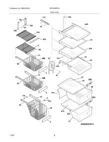 09 - Shelves parts for White Westinghouse Refrigerator WRS26MF5ASG from AppliancePartsPros.com