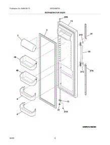 05 - Refrigerator Door parts for White Westinghouse Refrigerator WRS26MF5AWB from AppliancePartsPros.com