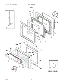 11 - Door parts for Electrolux Range EW3LDF65GSD from AppliancePartsPros.com