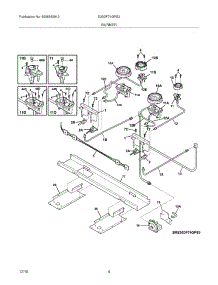 05 - Burner parts for Electrolux Range E30DF74GPS3 from AppliancePartsPros.com