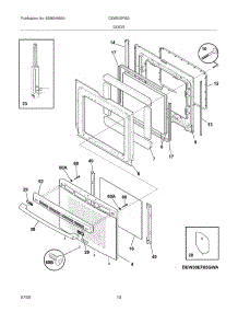 09 - Door parts for Electrolux Range CEW30EF6GWD from AppliancePartsPros.com