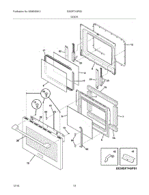11 - Door parts for Electrolux Range E30DF74GPS3 from AppliancePartsPros.com