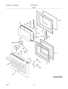 11 - Door parts for Electrolux Range E36DF76GPS2 from AppliancePartsPros.com