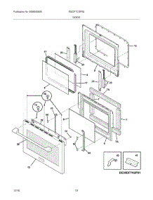 11 - Door parts for Electrolux Range E30DF7CGPS3 from AppliancePartsPros.com