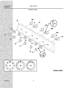 03 - Control Panel parts for Electrolux Cooktop E36EC75DSS1 from AppliancePartsPros.com