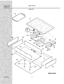 05 - Maintop parts for Electrolux Cooktop E36EC75DSS1 from AppliancePartsPros.com