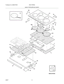05 - Maintop parts for Electrolux Cooktop E36IC75FSS4 from AppliancePartsPros.com