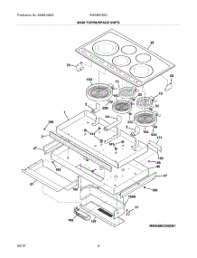05 - Main Top parts for Electrolux Cooktop EW36EC55GS1 from AppliancePartsPros.com