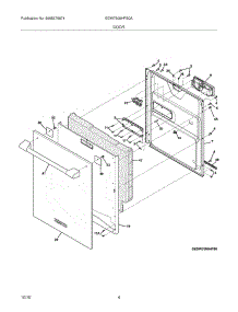 05 - Door parts for Electrolux Dishwasher EDW7505HPS0A from AppliancePartsPros.com