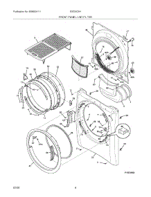 05 - Front Panel / Lint Filter parts for Electrolux Dryer EIED5CHIW0 from AppliancePartsPros.com