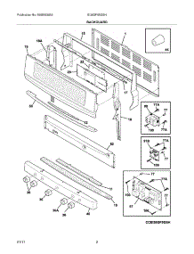 03 - Backguard parts for Electrolux Range EI30GF55GSH from AppliancePartsPros.com