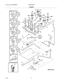 05 - Burner parts for Electrolux Range EI30GF55GSH from AppliancePartsPros.com