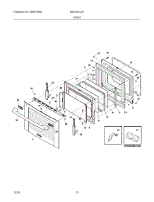11 - Door parts for Electrolux Range EI30DS5CJS1 from AppliancePartsPros.com