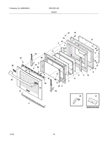 11 - Door parts for Electrolux Range EI30DS5CJS2 from AppliancePartsPros.com