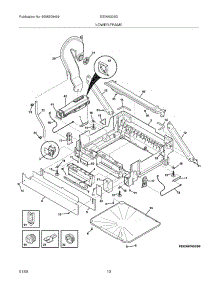 11 - Lower Frame parts for Electrolux Dishwasher EIDW6305GW0 from AppliancePartsPros.com