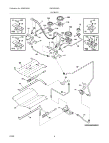 05 - Burner parts for Electrolux Range EW30GS65GB1 from AppliancePartsPros.com