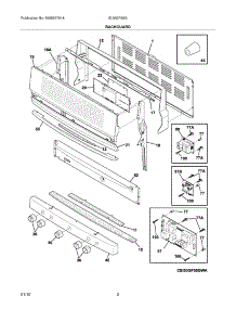 03 - Backguard parts for Electrolux Range EI30GF55GWC from AppliancePartsPros.com