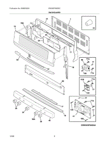 03 - Backguard parts for Electrolux Range EW30GF65GSC from AppliancePartsPros.com