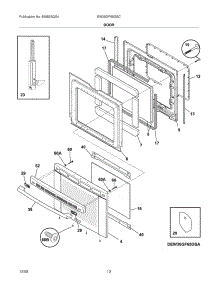 11 - Door parts for Electrolux Range EW30GF65GSC from AppliancePartsPros.com