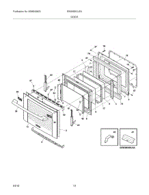 09 - Door parts for Electrolux Range EW30IS6CJSA from AppliancePartsPros.com