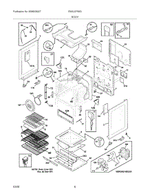 07 - Body parts for Electrolux Range EW3LGF65GWA from AppliancePartsPros.com