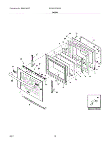 11 - Door parts for Electrolux Range EW30GS75KSA from AppliancePartsPros.com