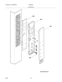 13 - Controls parts for Electrolux Refrigerator E23BC68JSS1 from AppliancePartsPros.com